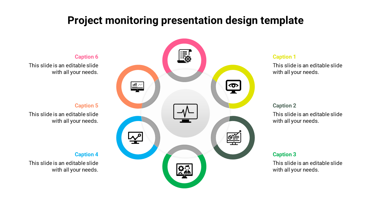 Project monitoring presentation design template